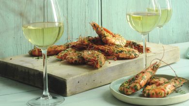 Gambas grillées aux herbes