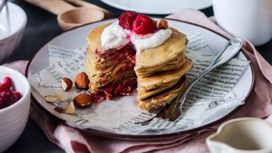 Pancakes fourrés framboise