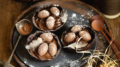 Petits nids mousse au chocolat