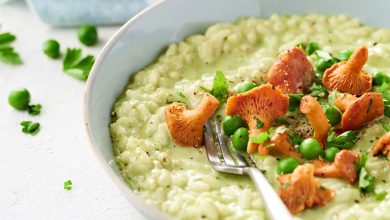 Risotto petits pois girolles