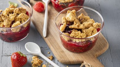Crumble fruits rouges