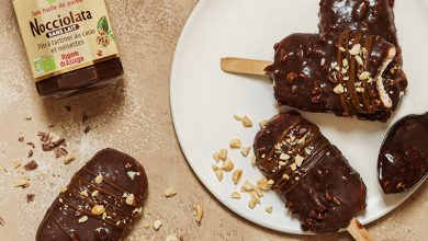 Glaces façon Snickers à la Nocciolata Sans Lait