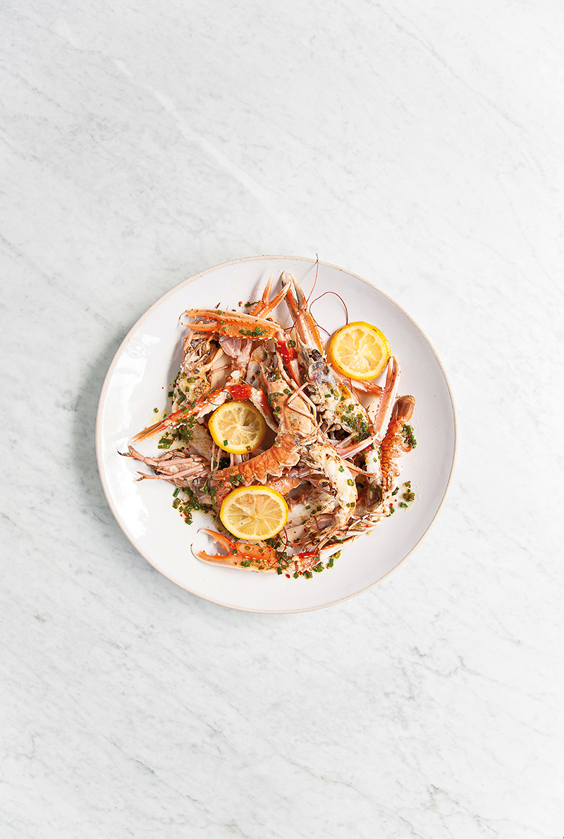 Langoustines poêlées citron