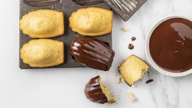 Madeleines coque de chocolat noir