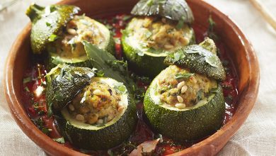 Petits farcis de polpette de veau basilic et pignons