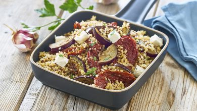 Poêlée d’aubergines provençale Quinoa Gourmand