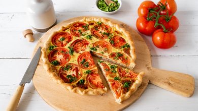 Quiche tomate, thon et persillade