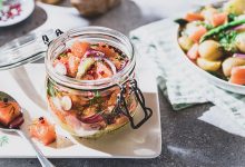 Salade de saumon de Norvège mariné