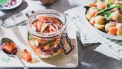 Salade de saumon de Norvège mariné