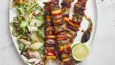 Brochettes d’épaule d’agneau chorizo