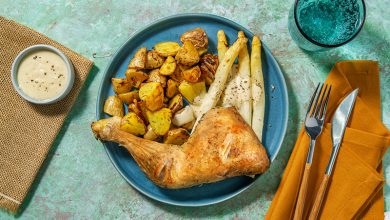 Poulet, asperges béchamel