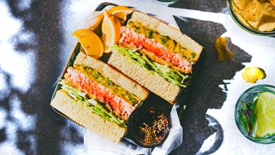 Sandwich sando saumon de Norvège