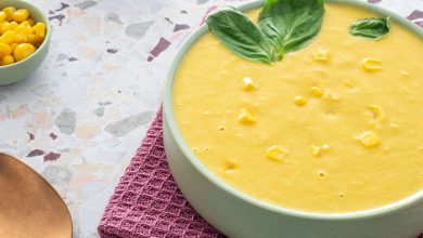 Soupe froide au maïs grillé