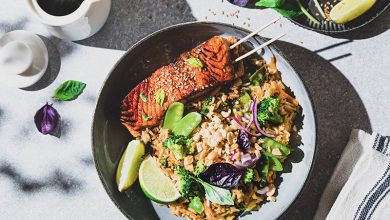 Brochettes yakitori de saumon de Norvège barbecue