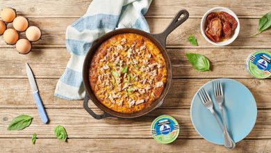 Frittata thon mariné basilic, tomates séchées fromage