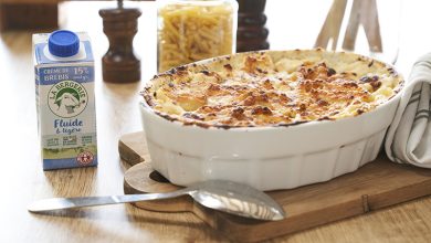 Gratin de macaroni crème de brebis