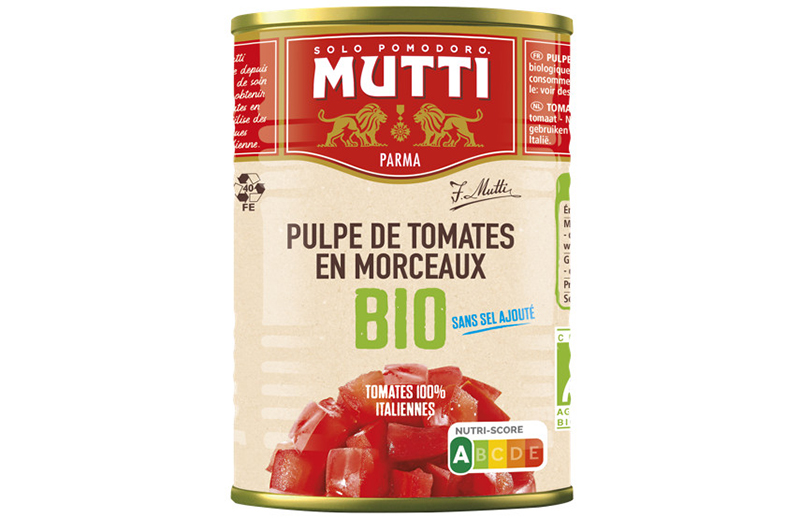 Pulpe de tomates en morceaux Bio sans sel ajouté MUTTI