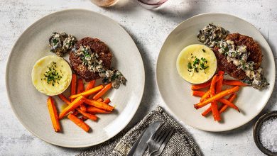 Steak haché façon bistrot & sauce portobello