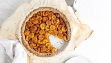 Tarte aux mirabelles et sarrasin