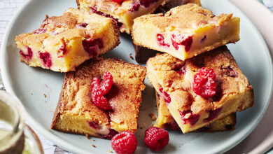 Brownie framboises chocolat blanc