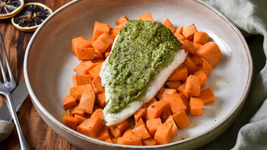 Filet d’églefin pesto de menthe citron noir