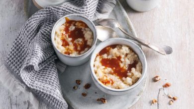 Riz onctueux au caramel