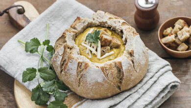 Soupe petits légumes Florette bol de pain