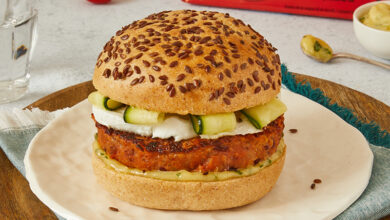 Burger à la farine de Blé haricots rouges tomates