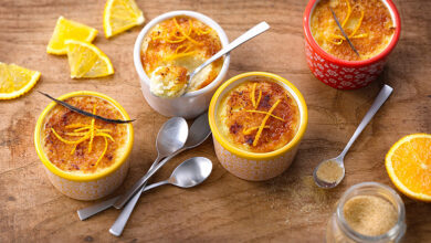 Floraline façon crème brûlée orange