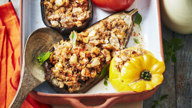 Légumes farcis lapin quinoa