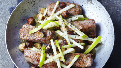 Noisettes d’agneau Bio pomme et noisettes