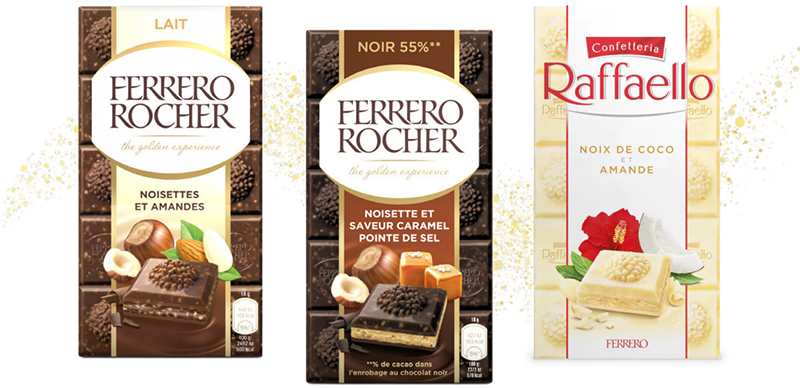 Tablettes Ferrero Rocher & Raffaello