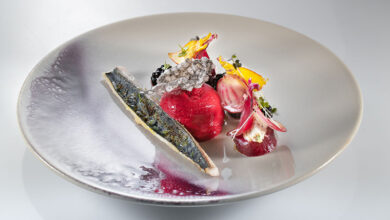 Dos de maquereaux passés sous la flamme