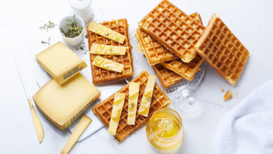 Gaufres au Gruyère AOP classique miel d’acacia