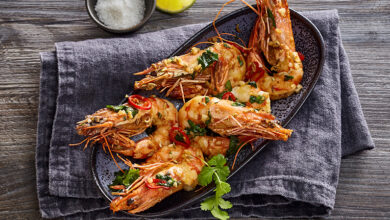 Gambas flambées