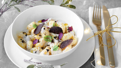 Gnocchis crème de topinambours truffe noire