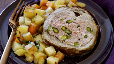 Roulé de veau pistaches