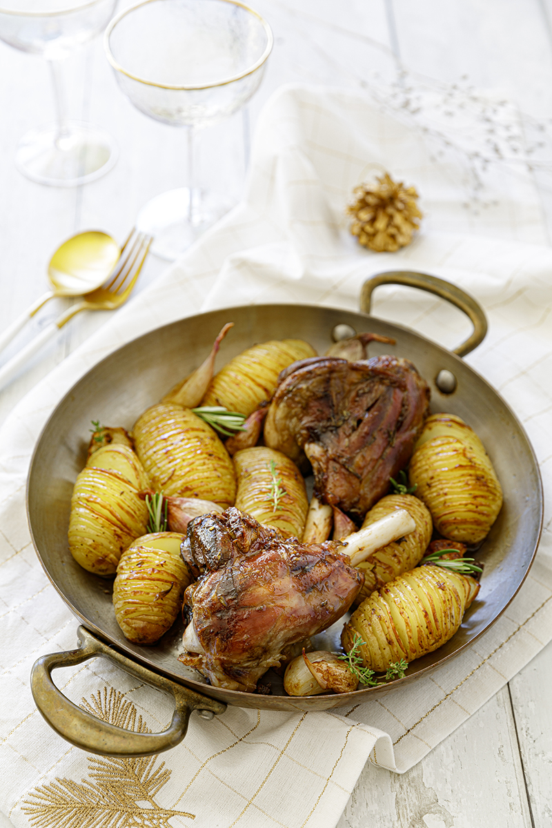 Souris d’agneau parfumées pommes suédoises 