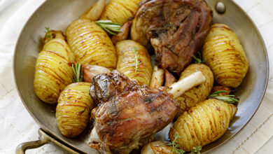 Souris d’agneau parfumées pommes suédoises