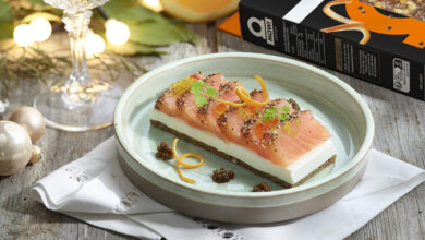 Tartine cœur de saumon fumé Baie de Sichuan Zestes d’Orange