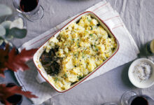 Gratin de bœuf irlandais, thym, oignons purée de céleri