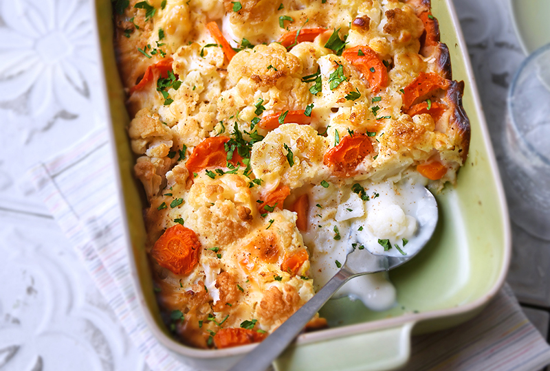 Gratin chou-fleur et carotte | A Vos Assiettes