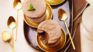 Soufflés glacés menthe-chocolat