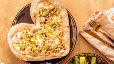 Flammekueche jeunes pousses d’oignons