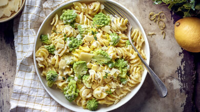 Pâtes chou romanesco citron