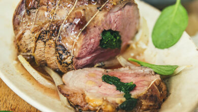 Rôti de veau farci épinards