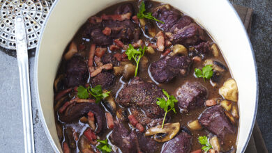 Sauté d’agneau façon bourguignon