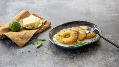 Ananas rôti beurre Charentes-Poitou AOP, coco combava