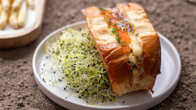 Asperge Roll crabe œufs de truite