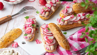 Éclairs salés roses de plaisir